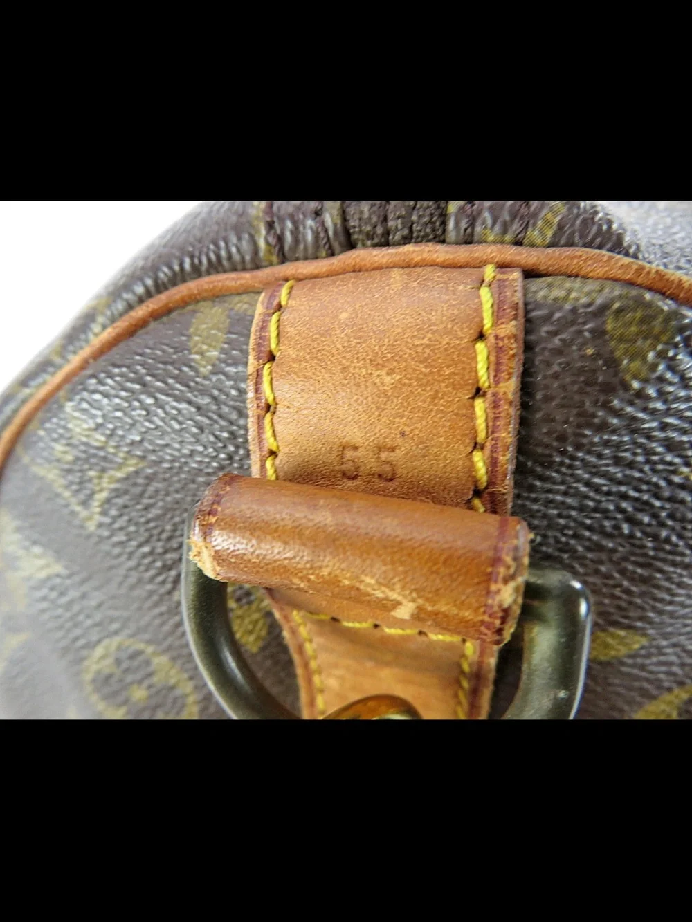 Louis Vuitton Brown Monogram Canvas Duffel with Tan Leather Trim